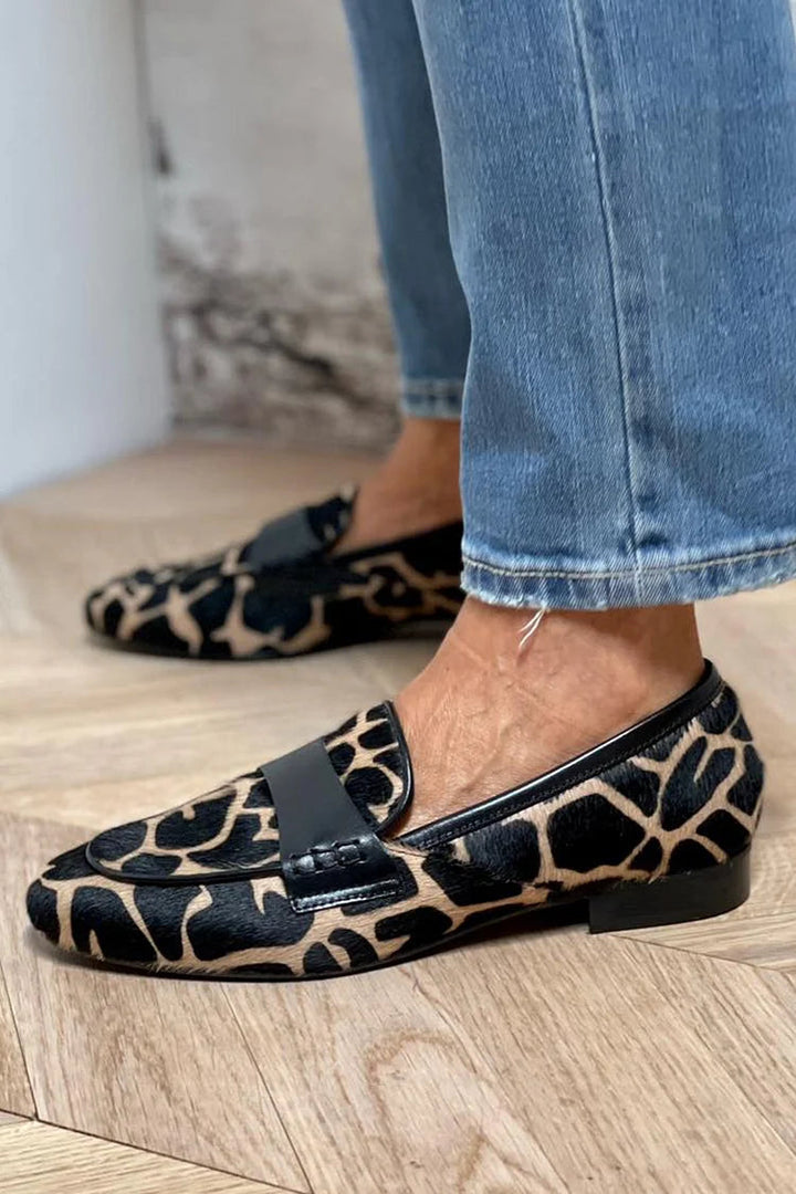 Alecia™ | Cozy and Stylish Cow Print Loafers