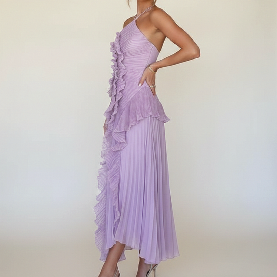 Avery - Asymmetric Pleated Dress