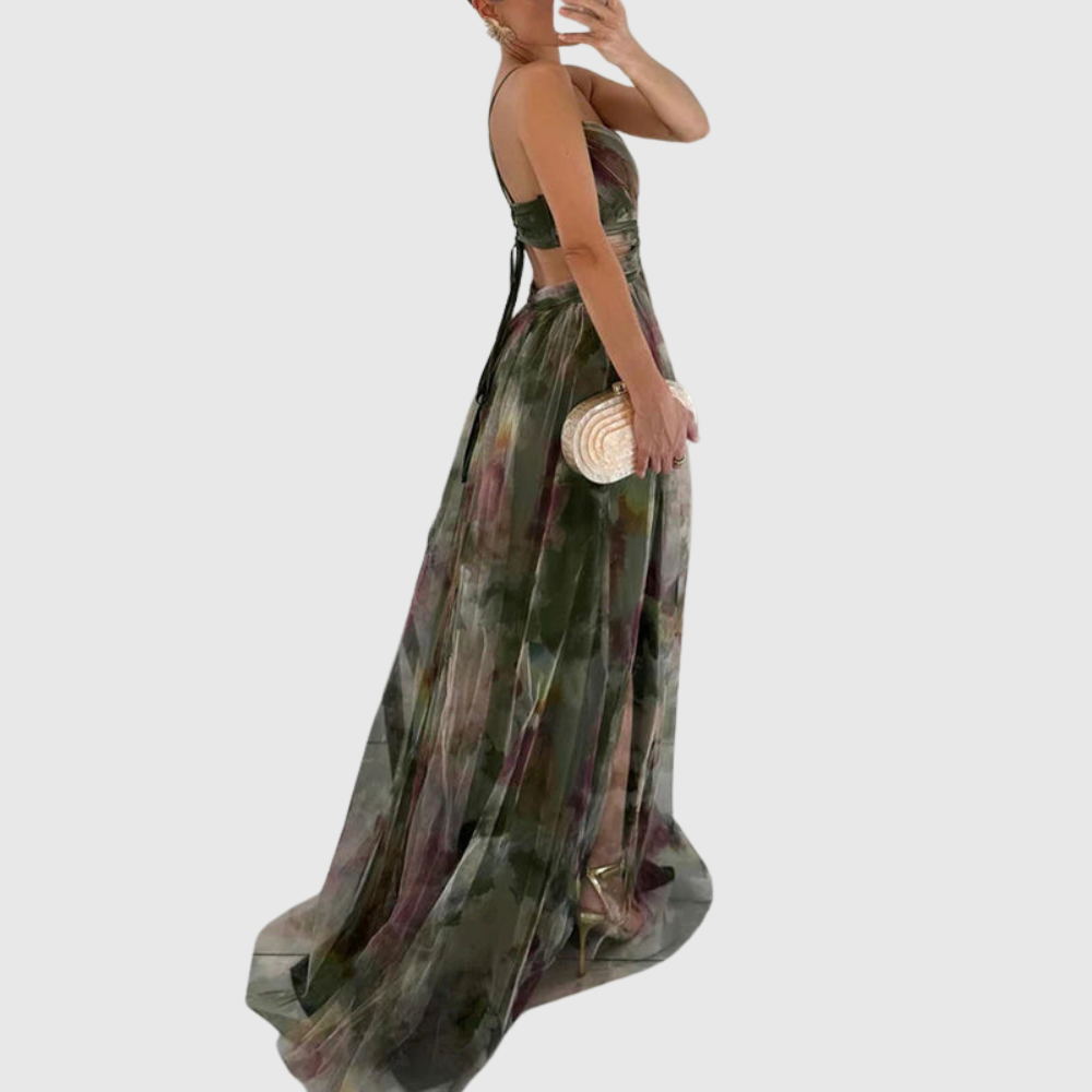 Angela | Women's Romantic Sleeveless Maxi Wedding Guest Dress
