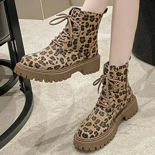 Mia - Leopard Print Boots