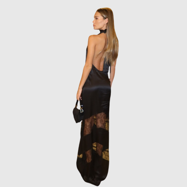 Ariana | Women's Sleeveless Elegant Halterneck Maxi Dress