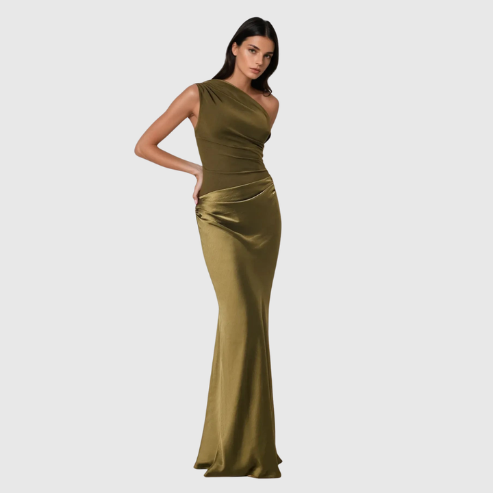 Kaelyn | Women's Elegant One Shoulder Maxi Wedding Guest Dress