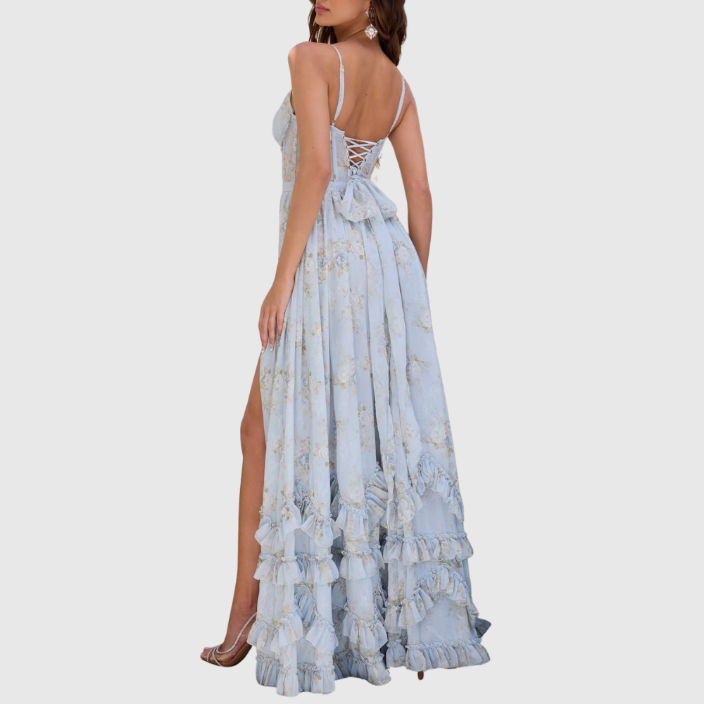 Aisha | Women's Sleeveless Floral Maxi Wedding Guest Dress