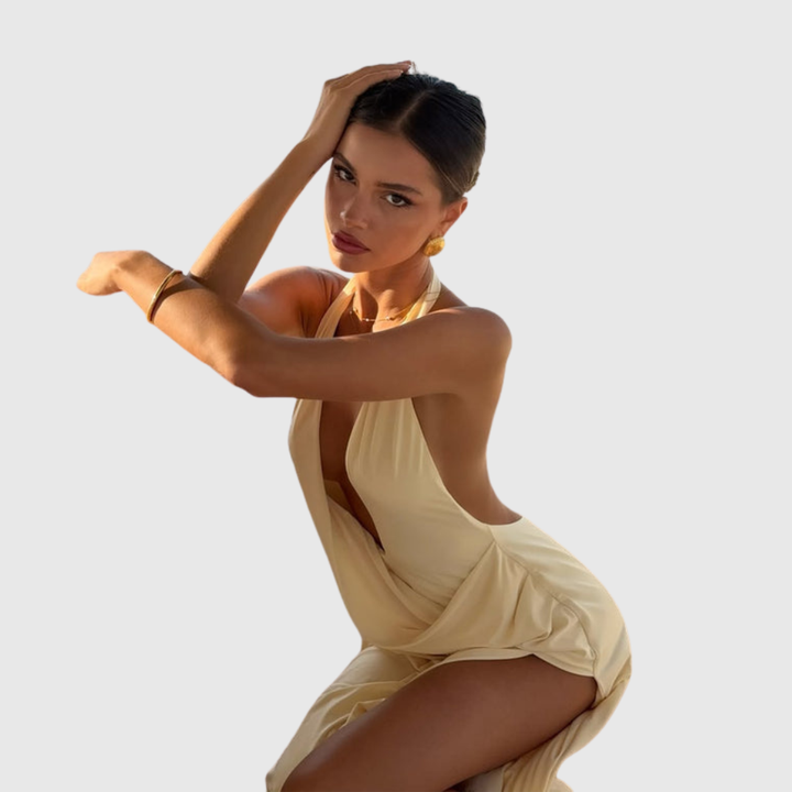 Lilith | Women's Halter Backless Maxi Summer Dress