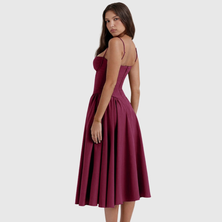 Calliope | Women's Sleeveless Structured Midi Summer Dress