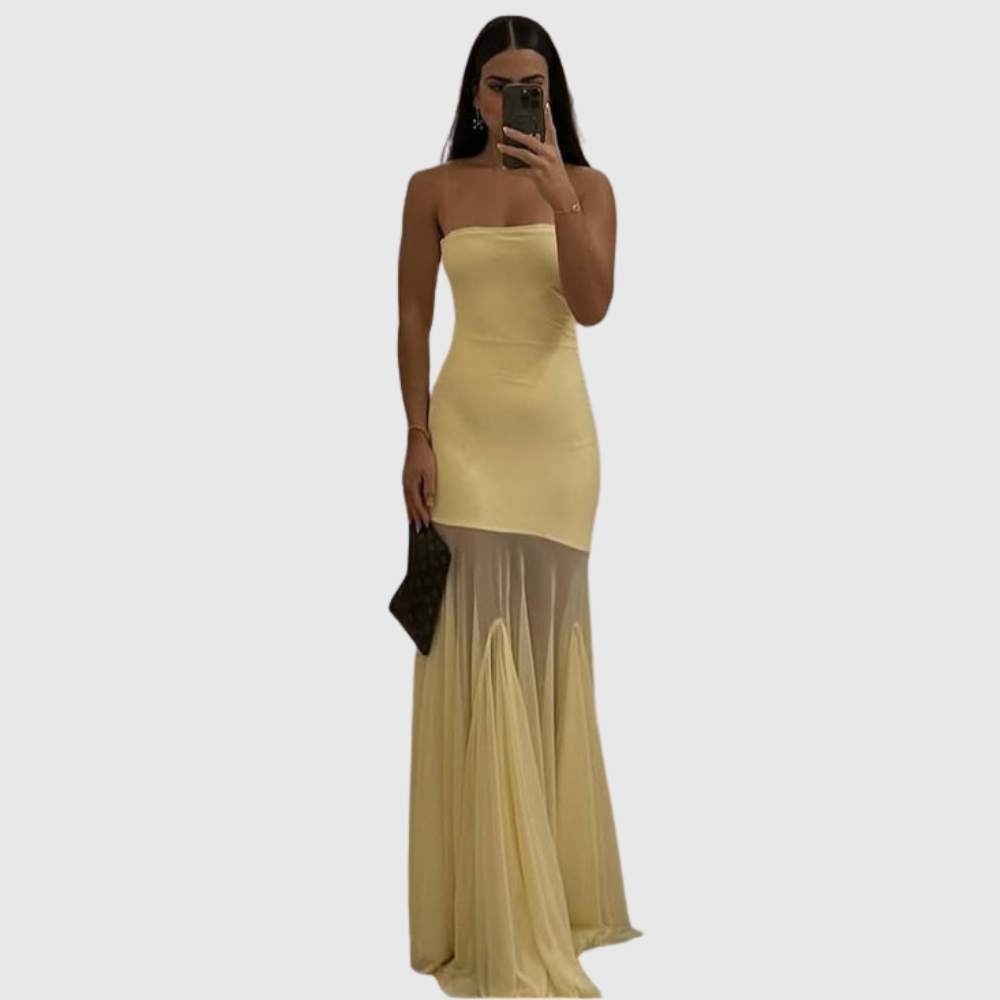 Melody | Women's Strapless Maxi Wedding Guest Dress