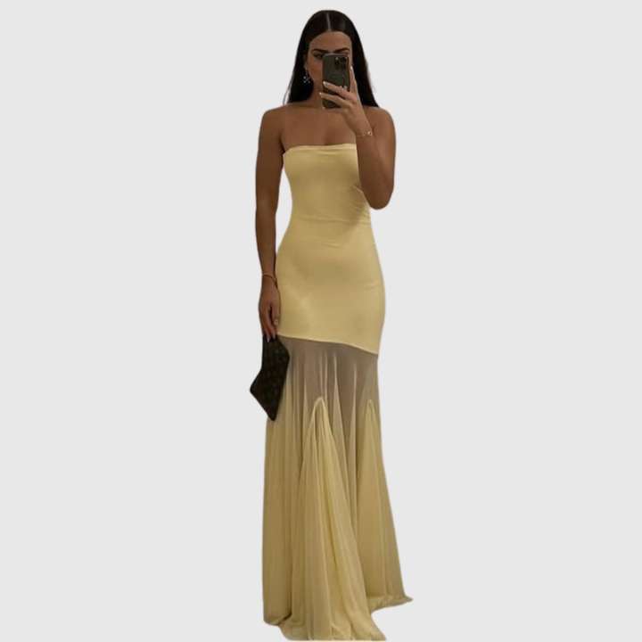 Melody | Women's Strapless Maxi Wedding Guest Dress