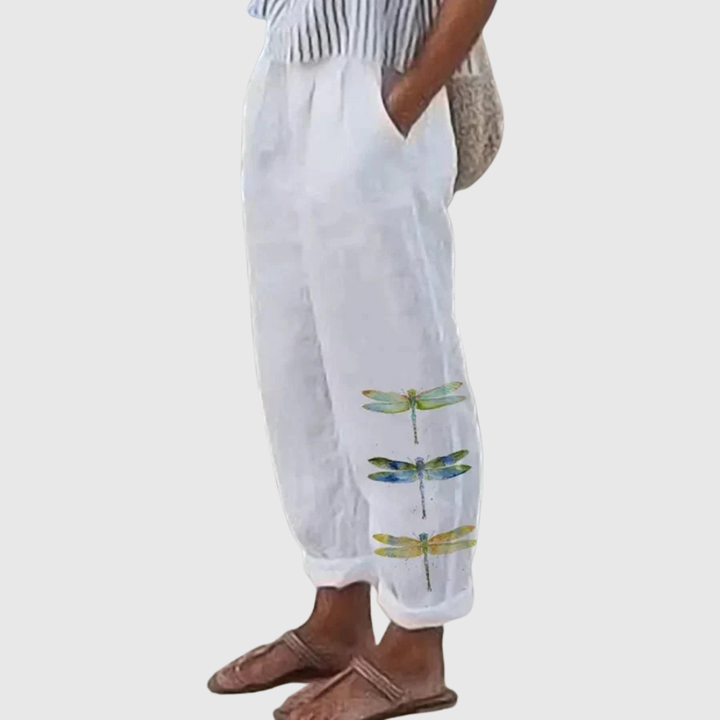 Meryl | Dragonfly Print Pants
