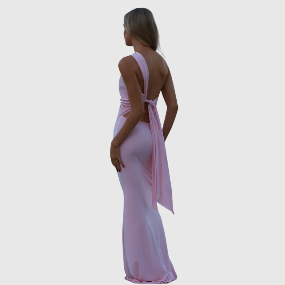 Eliska | Women's Halter Backless Maxi Summer Wedding Guest Dress