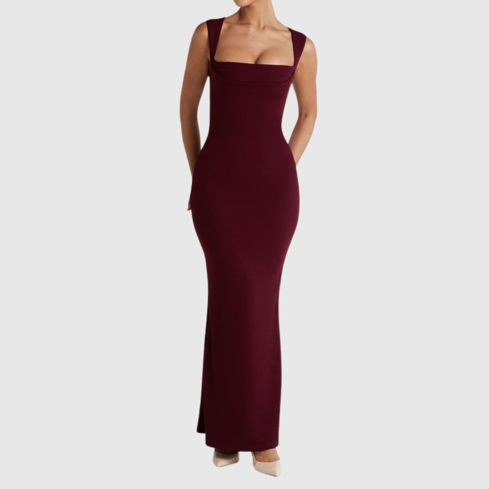 Maia Maxi Dress - Cherry Lacquer