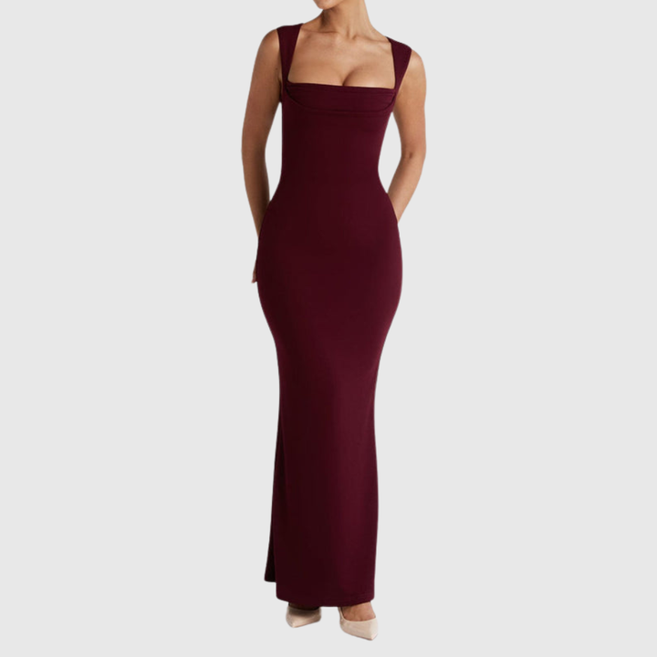 Maia Maxi Dress - Cherry Lacquer