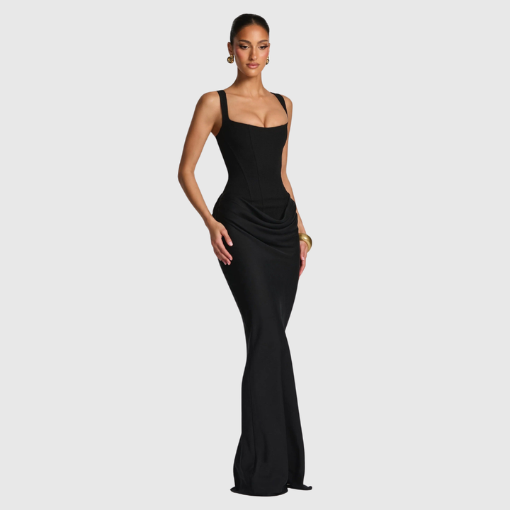 Alina | Women's Sleeveless Bodycon Corset Maxi Wedding Guest Dress