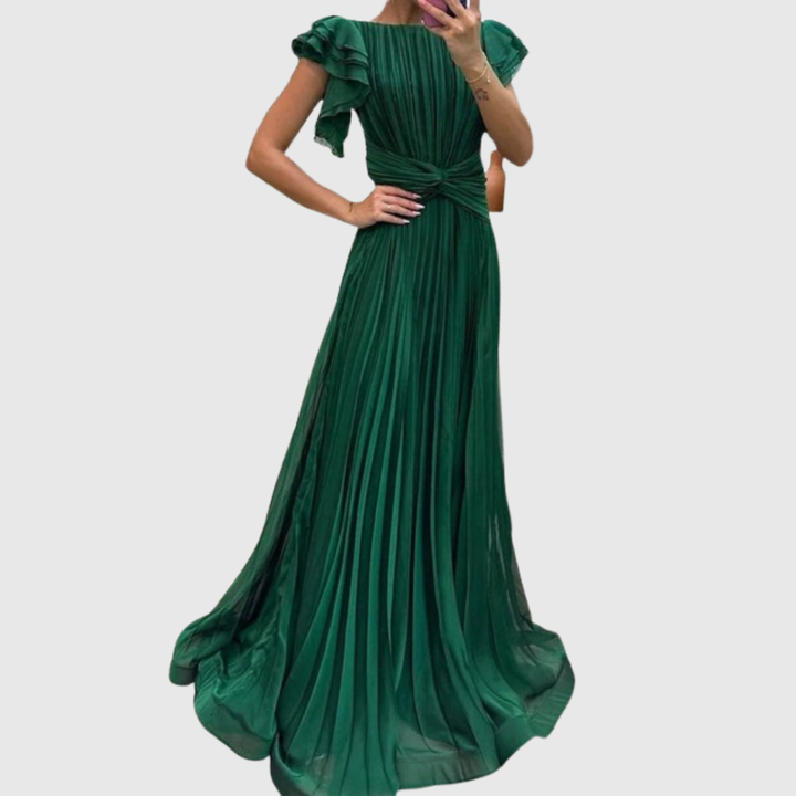 Calista | Women's Pleated Maxi Wedding Guest Dress