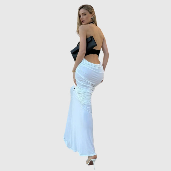 Sloane | Women's Sleeveless Backless Ruched Bodycon Maxi Dress