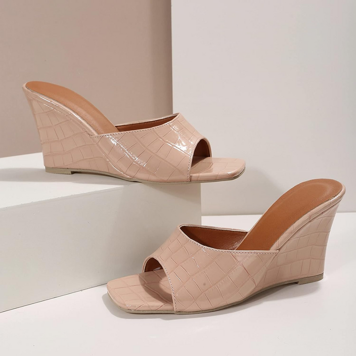 Eden | Women's Leather Wedge Cushioned Shoes