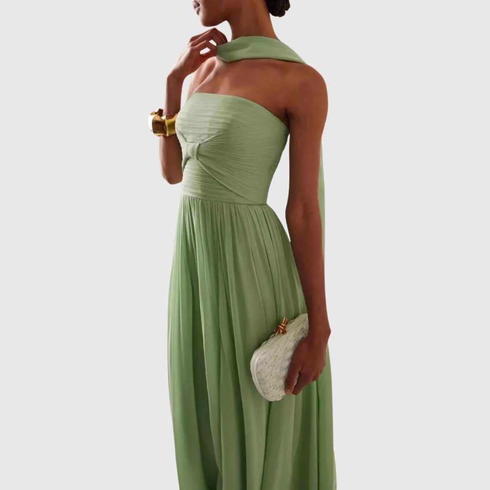 Romilly | Women's Elegant Strapless Maxi Wedding Guest Dress