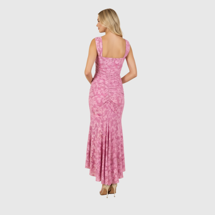 Bianca | Women's Sleeveless Draped Floral Maxi Wedding Guest Dress
