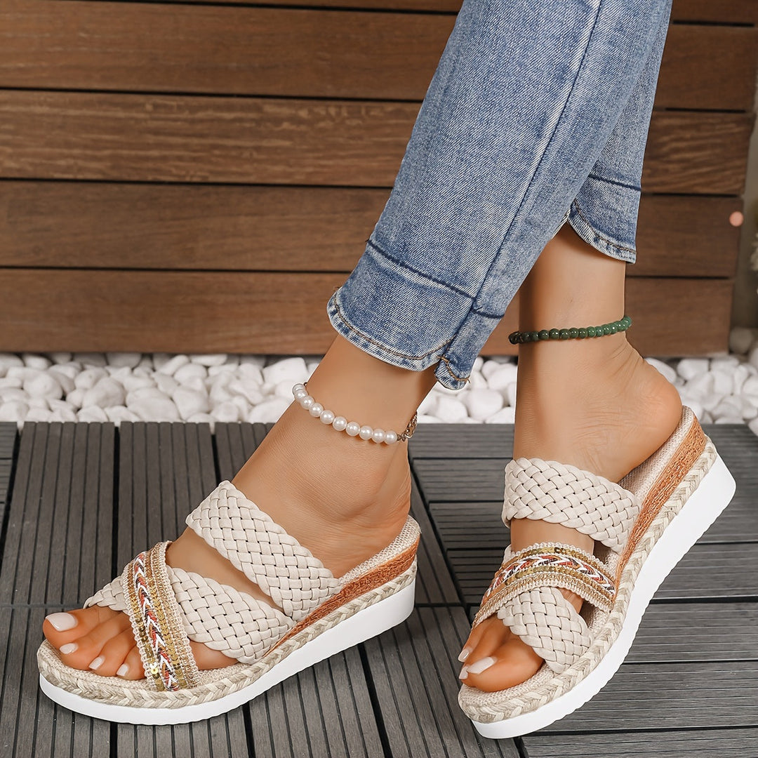 Beatrice | Women's Woven Slip-On Sandals