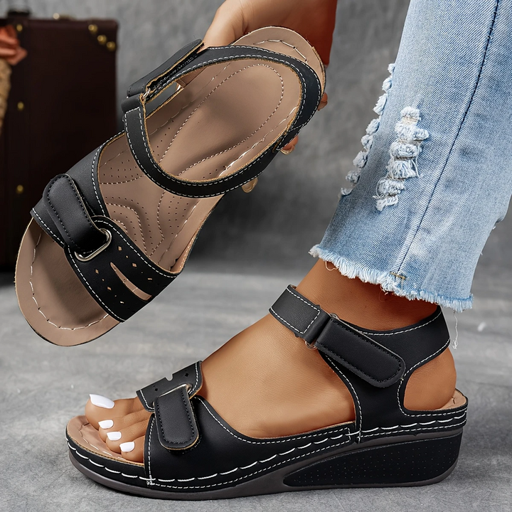 Rae | Women's Platform Cushioned Wedge Sandals