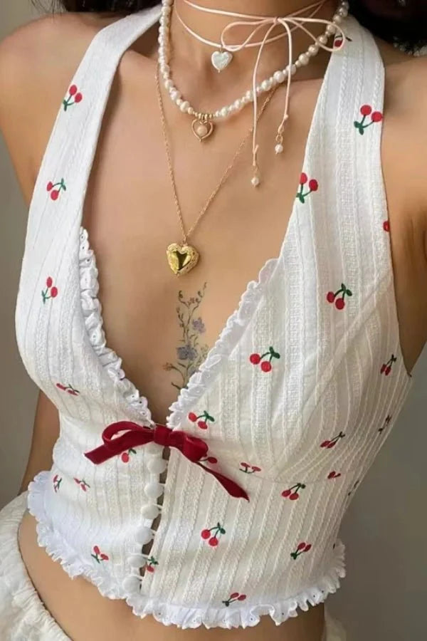 Cherry Blossom Sweetheart Top