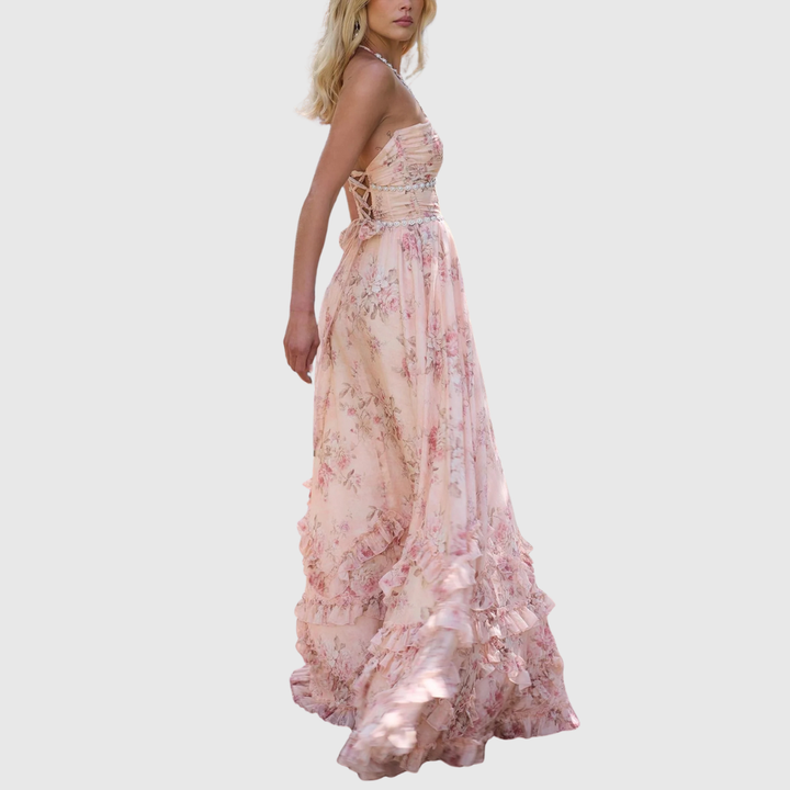 Paulena | Women's Floral Split Maxi Wedding Guest Dress