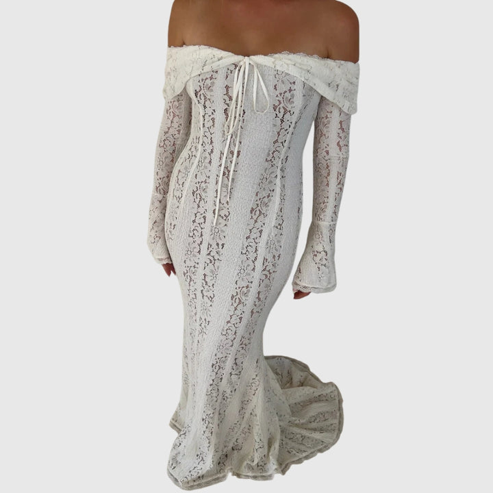Lucy | Women's Lace Off-Shoulder Maxi Summer Dress