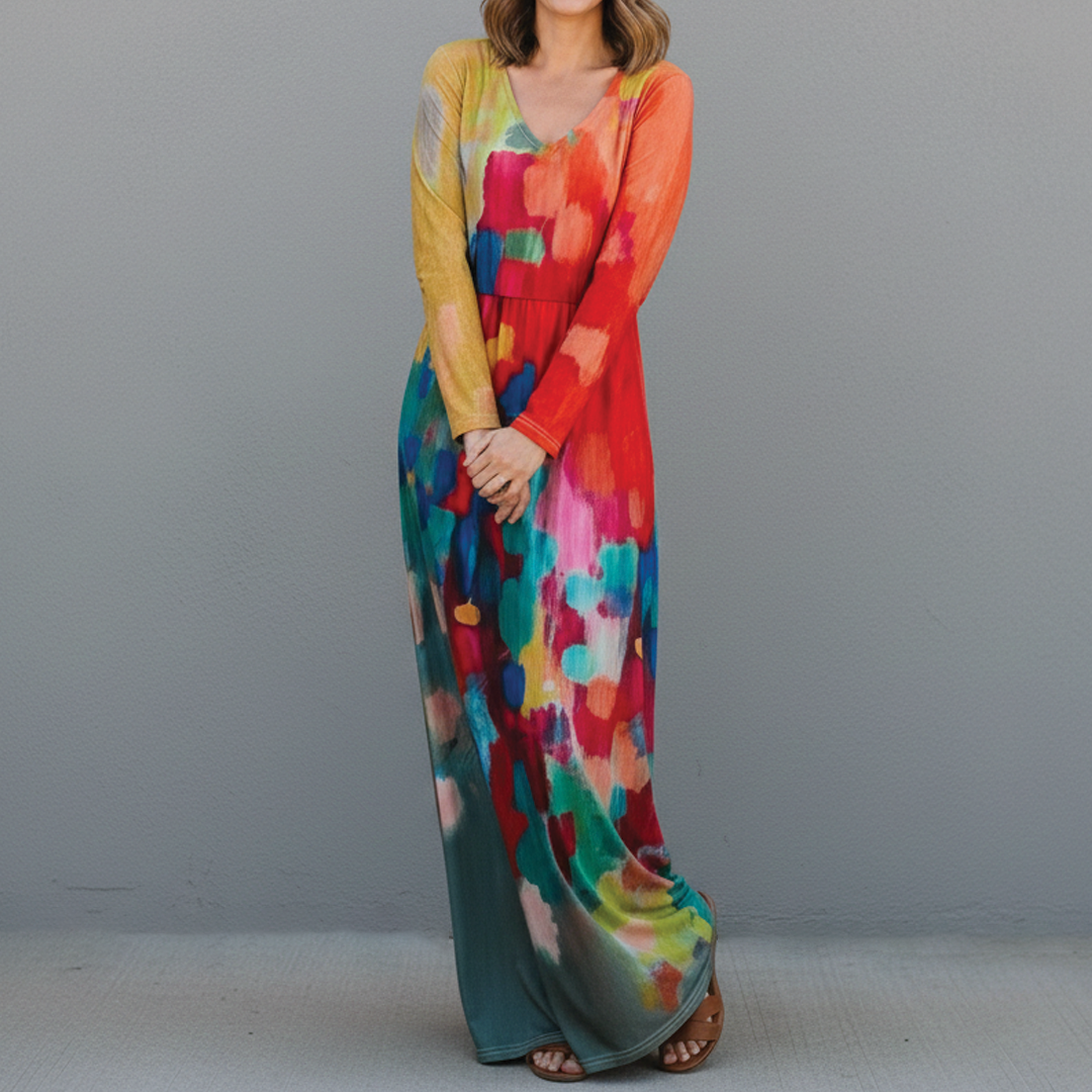 Brenda - V-Neck Midi Dress