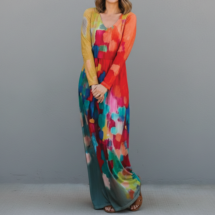 Brenda - V-Neck Midi Dress