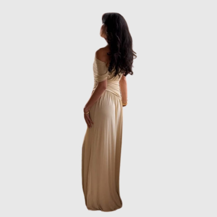 Kayla | Women's Ruched Sheer Bodycon Maxi Wedding Guest Dress