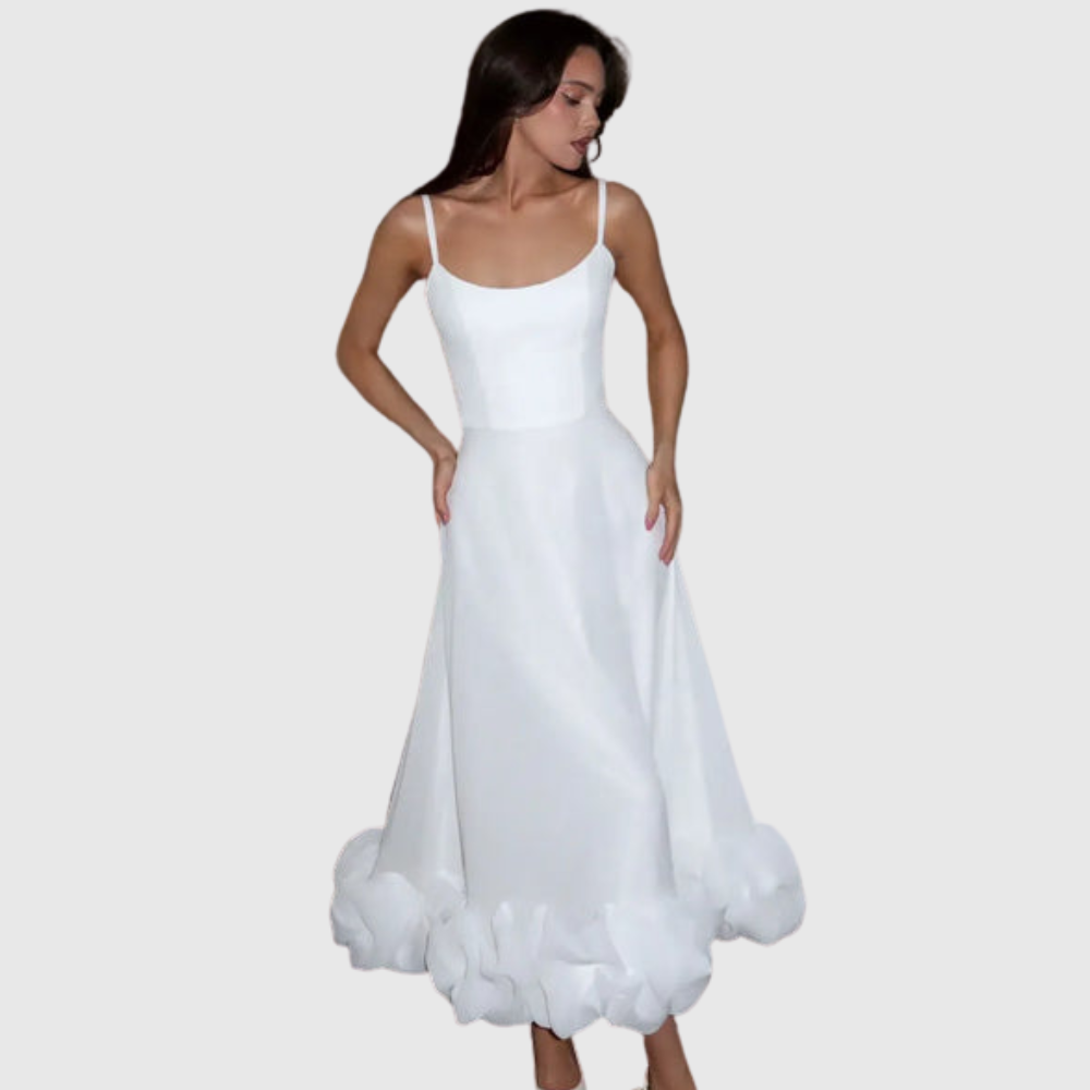 Heather | Women's Sleeveless Twirl Midi Prom Dress