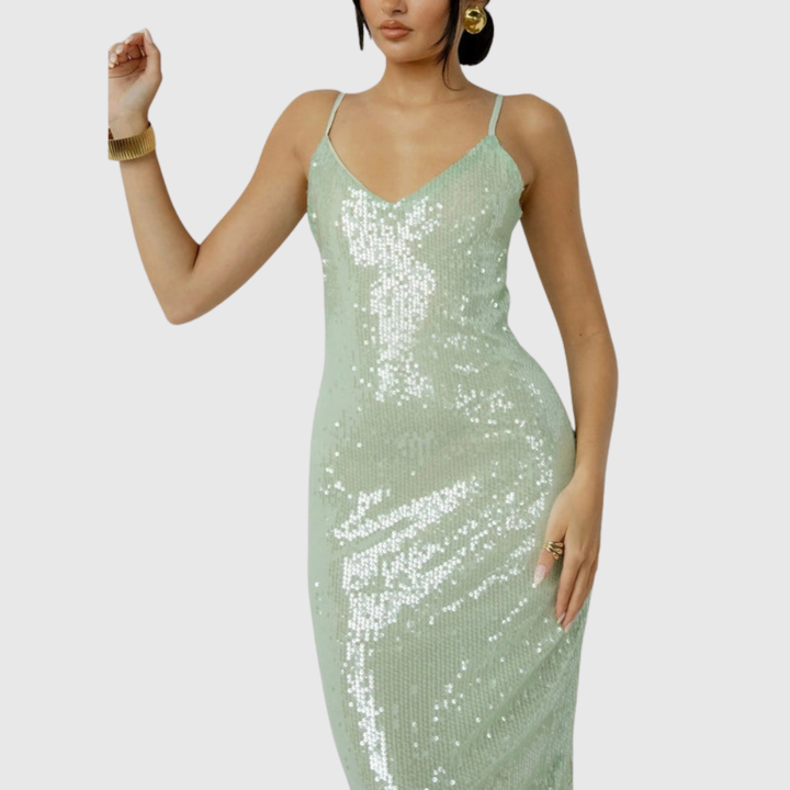 Amaria | Women's Sleeveless Sequin Maxi Summer Vacation Dress