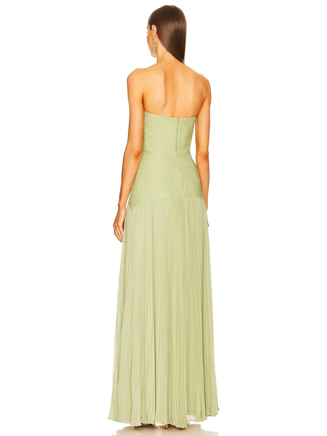 Ruby - Strapless Pleated Maxi Dress