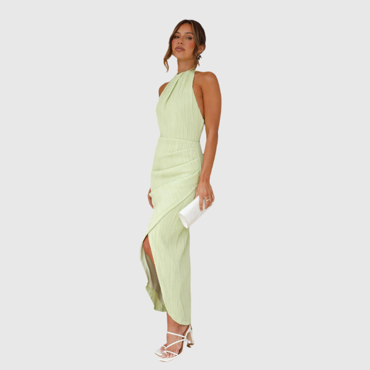 Amayah | Women's Elegant Pleated Maxi Wedding Guest Dress