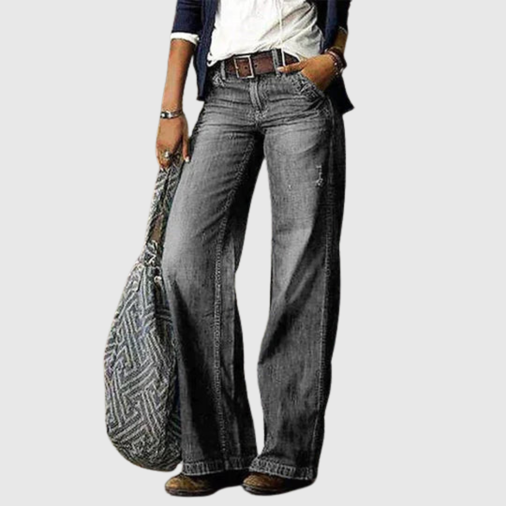 Lina - Retro Wide Leg Jeans
