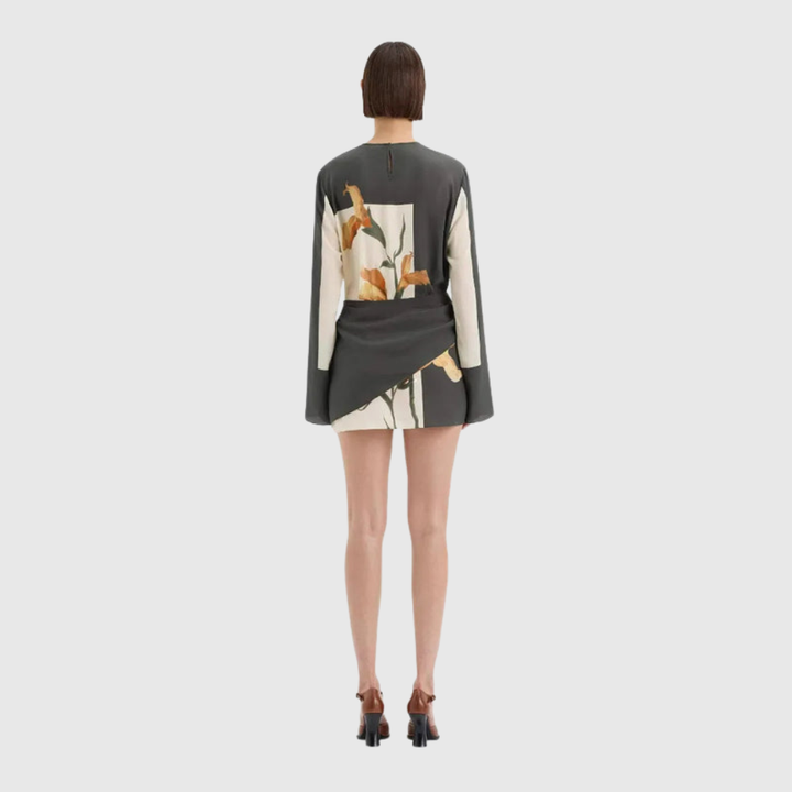 Constance Floral Twist Cocktail Mini Dress