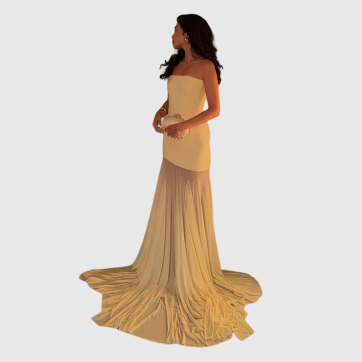 Melody | Women's Strapless Maxi Wedding Guest Dress