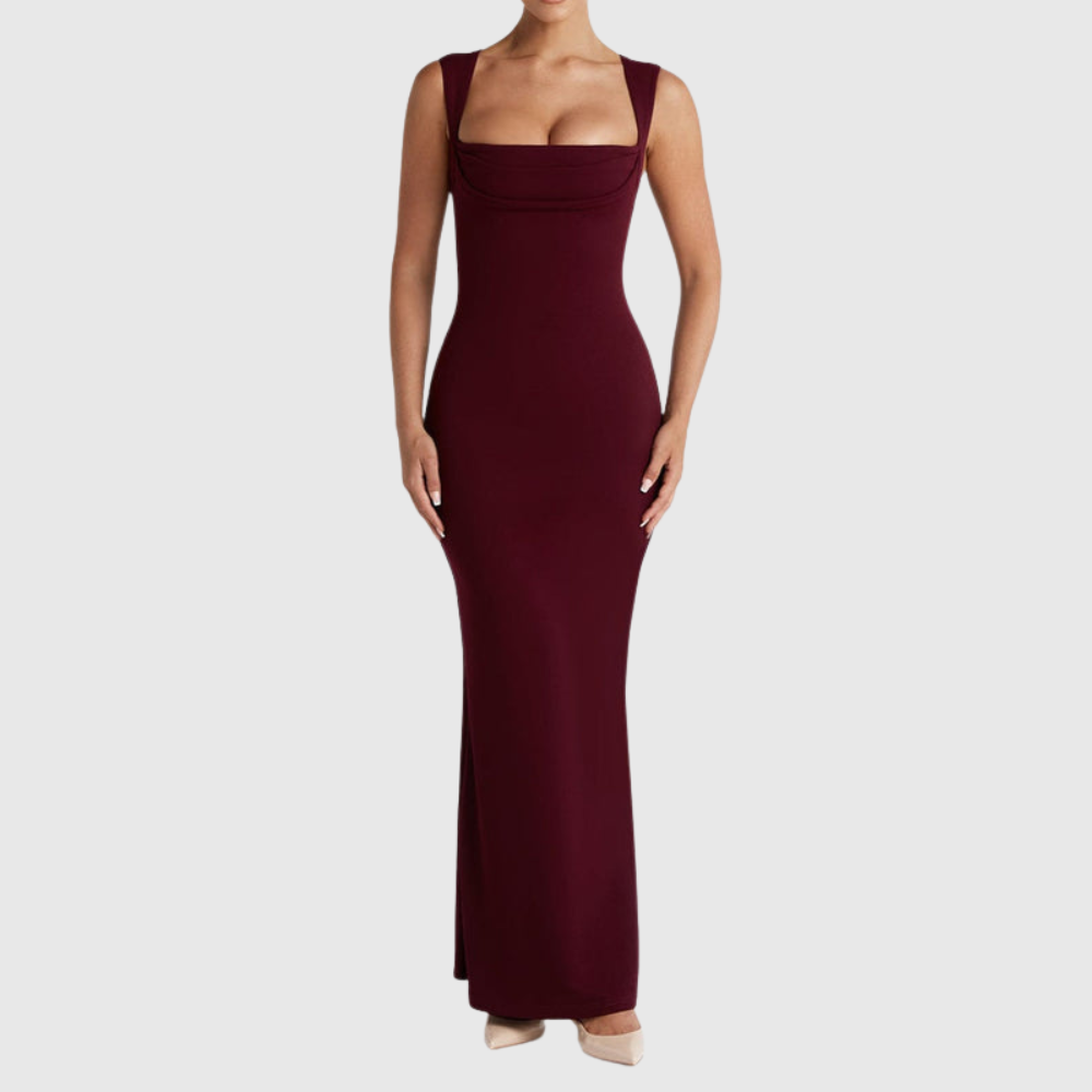 Maia Maxi Dress - Cherry Lacquer