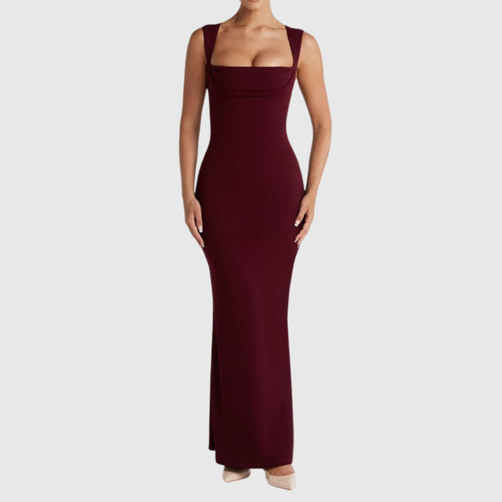 Maia Maxi Dress - Cherry Lacquer