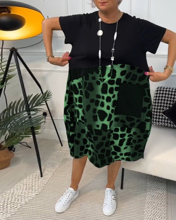 Ellie - Colorblock Midi Dress