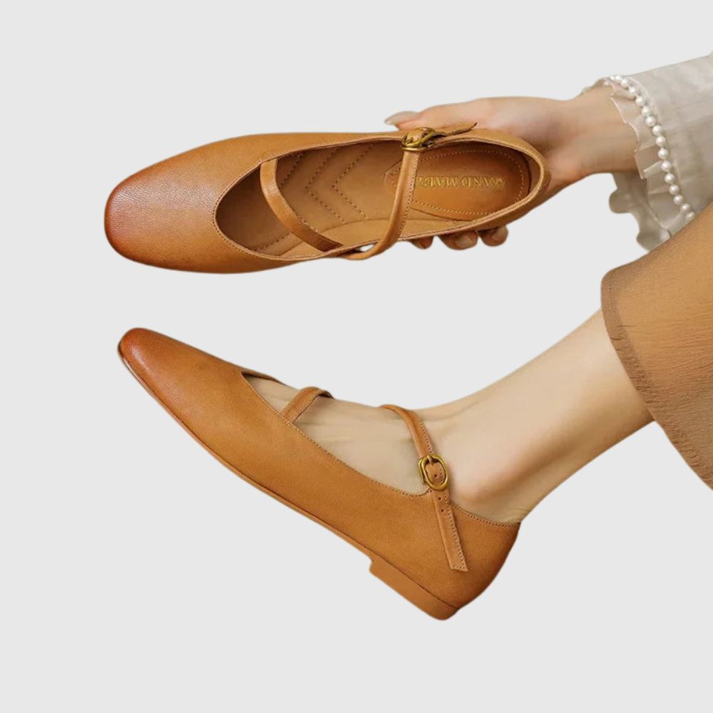 Elora Leather Flats