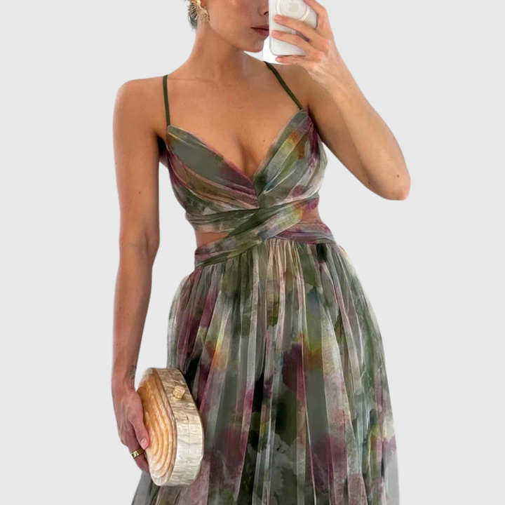 Angela | Women's Romantic Sleeveless Maxi Wedding Guest Dress