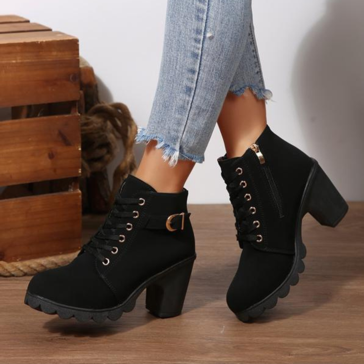 Demi™ | Chic Lace-Up Chunky Ankle Boots