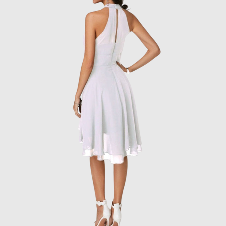 Women’s Halter Cocktail Party Midi Dress