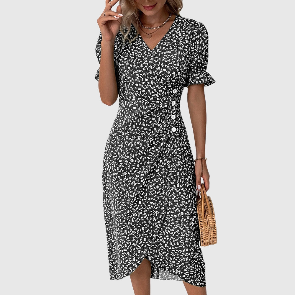 Charlene™ | Fresh Bloom V-Neck Dress