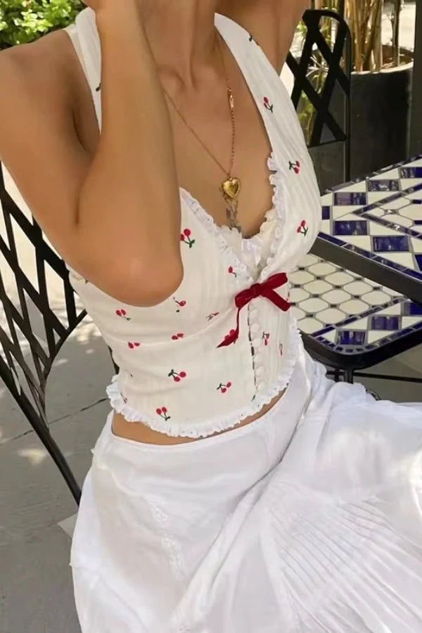 Cherry Blossom Sweetheart Top