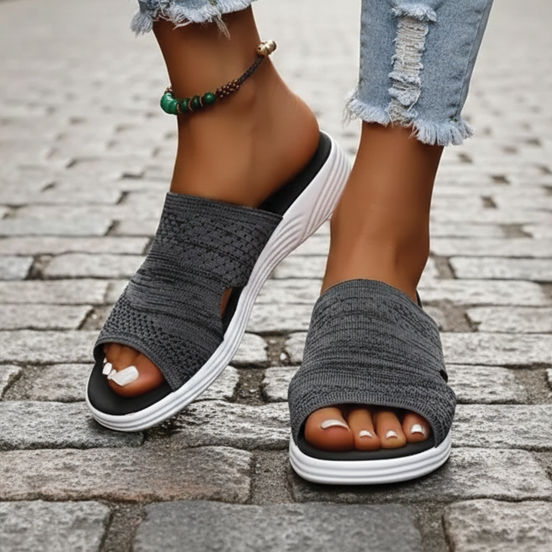 Aria - Orthopedic Open-Toe Knit Sandals