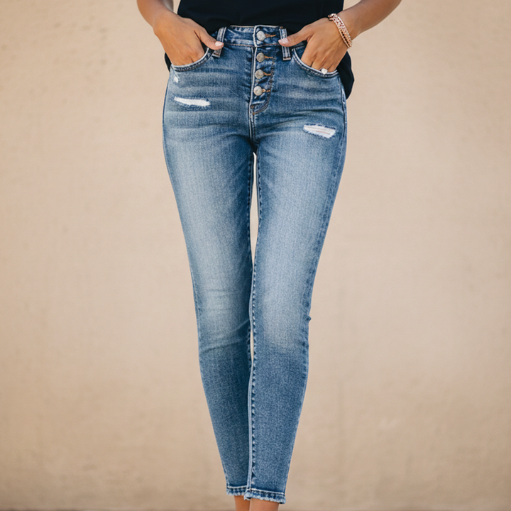 Autumn - Slim Fit Button Jeans