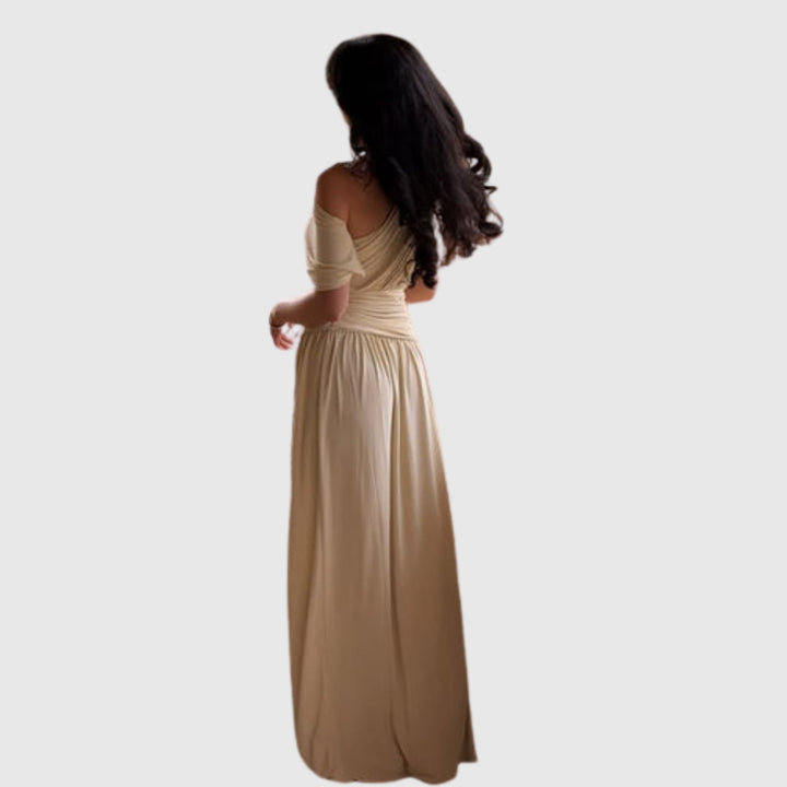 Kayla | Women's Ruched Sheer Bodycon Maxi Wedding Guest Dress