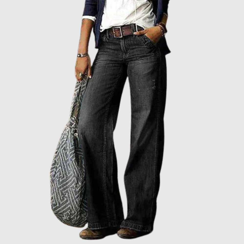 Lina - Retro Wide Leg Jeans