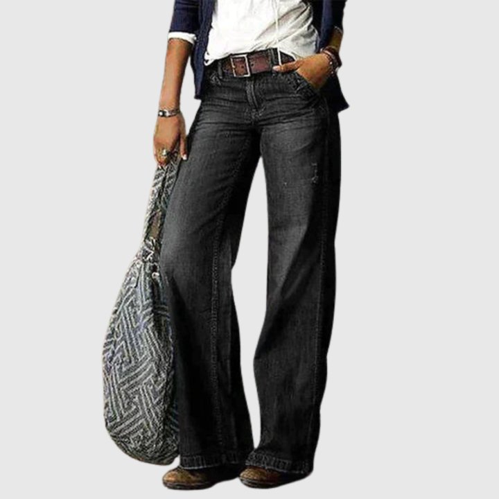 Lina - Retro Wide Leg Jeans